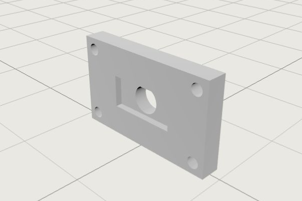 An unobstructed view of the sample bracket in QuoteSooner’s CAD viewer.